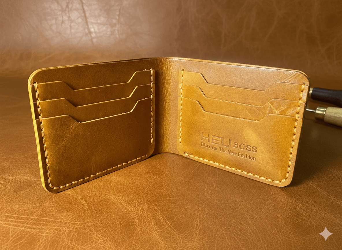 Premium BiFold Wallet (Yellow Pullup)
